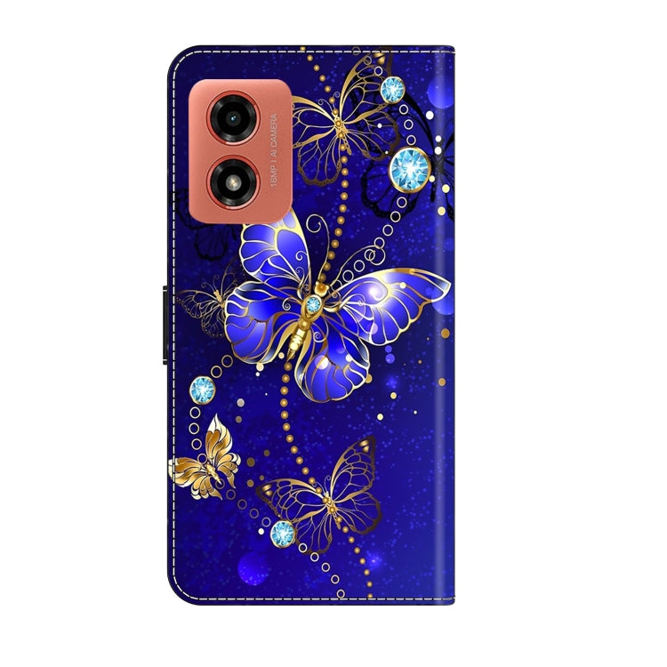 For Motorola Moto G04 Crystal 3D Shockproof Protective Leather Phone Case(Diamond Butterfly) - Motorola Cases by PMC TechLife | Online Shopping South Africa | PMC TechLife | Buy Now Pay Later Mobicred