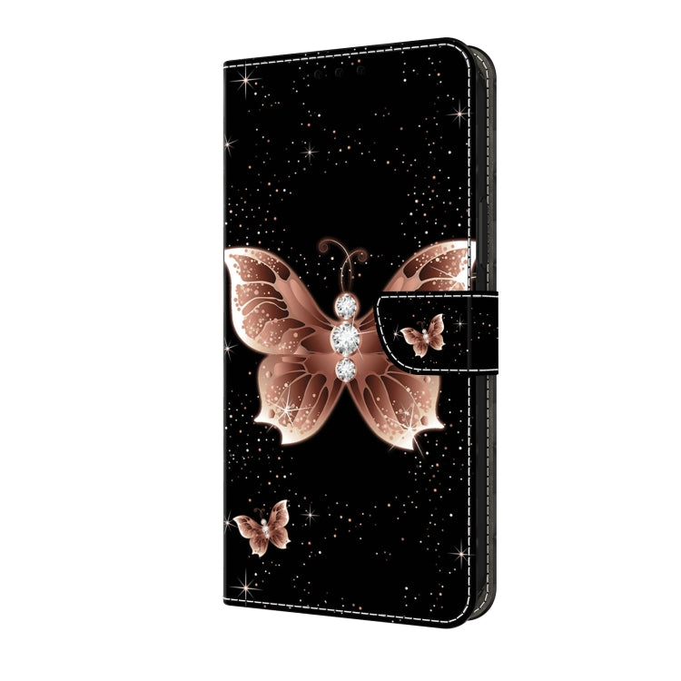 For Motorola Moto G34 Crystal 3D Shockproof Protective Leather Phone Case(Pink Diamond Butterfly) - Motorola Cases by PMC TechLife | Online Shopping South Africa | PMC TechLife | Buy Now Pay Later Mobicred