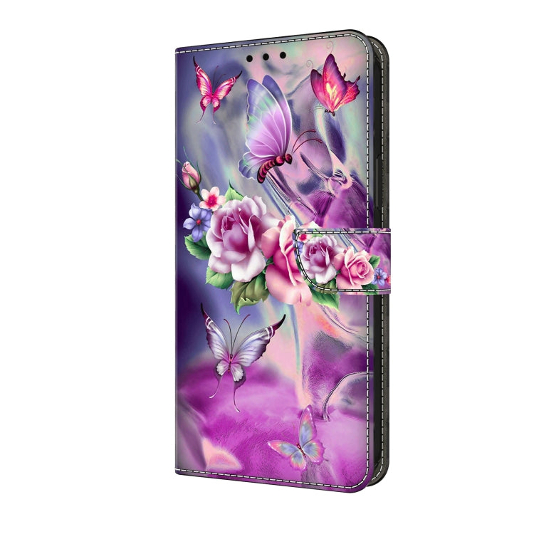 For Motorola Moto G34 Crystal 3D Shockproof Protective Leather Phone Case(Butterfly) - Motorola Cases by PMC TechLife | Online Shopping South Africa | PMC TechLife | Buy Now Pay Later Mobicred