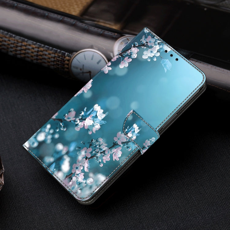 For Motorola Moto G34 Crystal 3D Shockproof Protective Leather Phone Case(Plum Flower) - Motorola Cases by PMC TechLife | Online Shopping South Africa | PMC TechLife | Buy Now Pay Later Mobicred