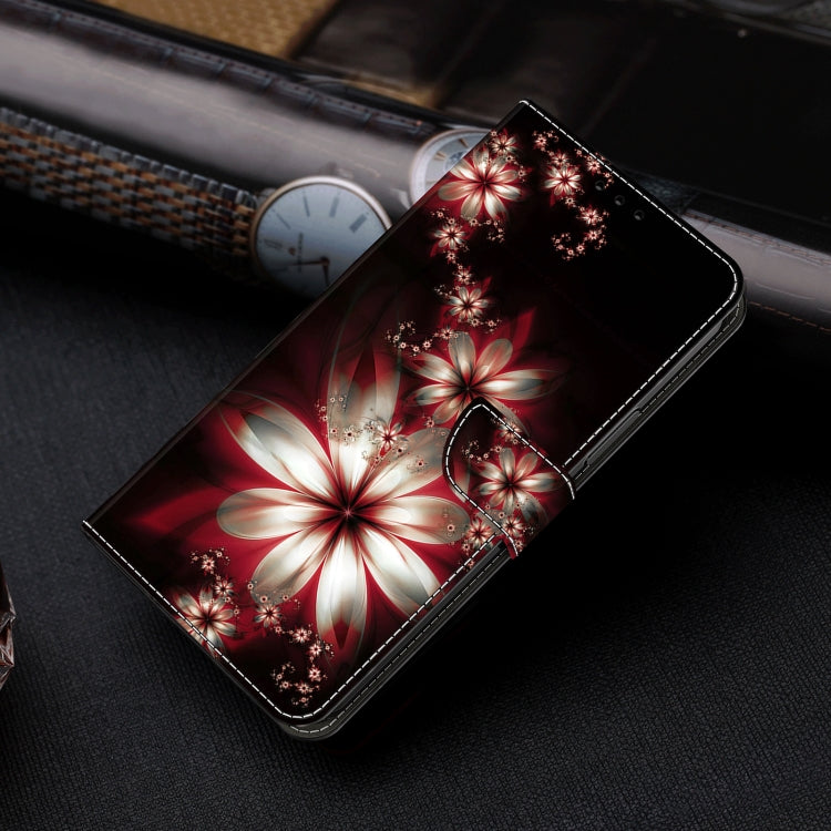 For Motorola Moto G34 Crystal 3D Shockproof Protective Leather Phone Case(Fantastic Flower) - Motorola Cases by PMC TechLife | Online Shopping South Africa | PMC TechLife | Buy Now Pay Later Mobicred