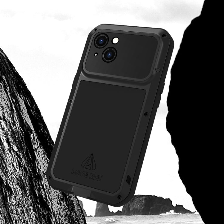 For iPhone 15 LOVE MEI Metal Shockproof Life Waterproof Dustproof Phone Case(Silver) - free shipping - PMC TechLife - Order now!