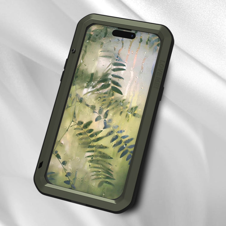 For iPhone 15 Plus LOVE MEI Metal Shockproof Life Waterproof Dustproof Phone Case(Silver) - free shipping - PMC TechLife - Order now!