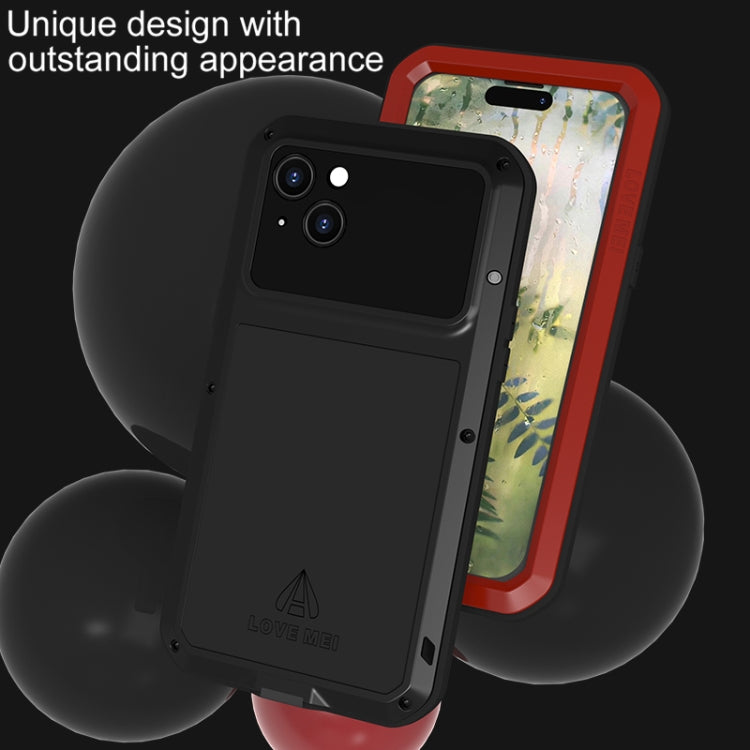 For iPhone 15 Plus LOVE MEI Metal Shockproof Life Waterproof Dustproof Phone Case(Army Green) - free shipping - PMC TechLife - Order now!