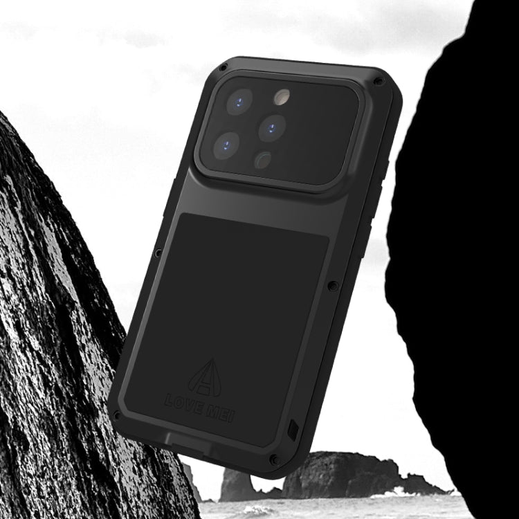 For iPhone 15 Pro LOVE MEI Metal Shockproof Life Waterproof Dustproof Phone Case(Yellow) - free shipping - PMC TechLife - Order now!