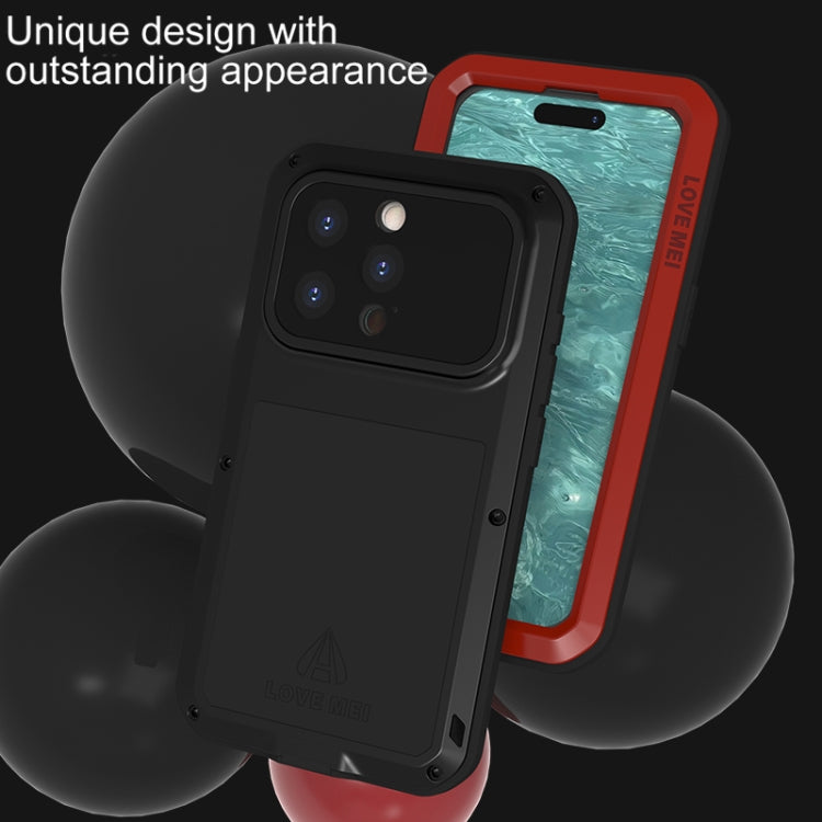 For iPhone 15 Pro LOVE MEI Metal Shockproof Life Waterproof Dustproof Phone Case(Yellow) - free shipping - PMC TechLife - Order now!
