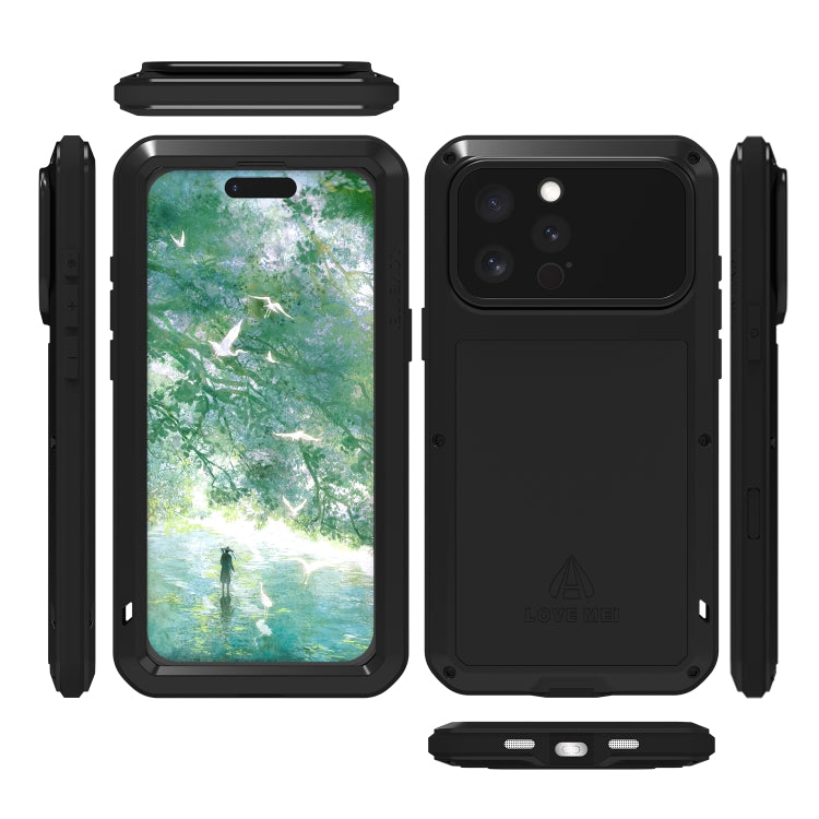 For iPhone 16 Pro LOVE MEI Metal Shockproof Life Waterproof Dustproof Phone Case(Yellow) - free shipping - PMC Jewellery - Order now!