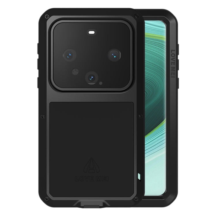 For Huawei Mate 60 Pro / 60 Pro+ LOVE MEI Metal Shockproof Life Waterproof Dustproof Phone Case(Black) - Huawei Cases by LOVE MEI | Online Shopping South Africa | PMC TechLife | Buy Now Pay Later Mobicred