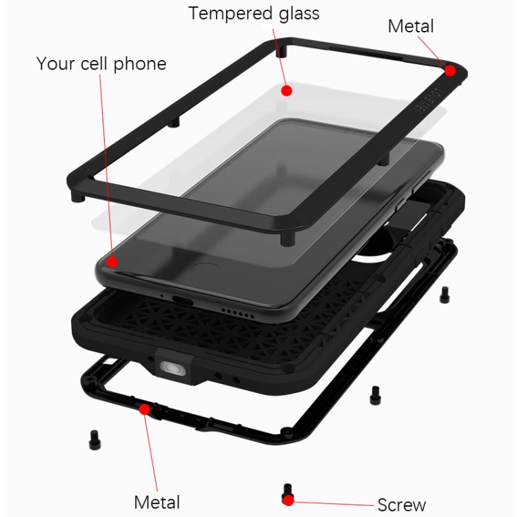 For Huawei Mate 60 Pro / 60 Pro+ LOVE MEI Metal Shockproof Life Waterproof Dustproof Phone Case(Silver) - free shipping - PMC TechLife - Order now!