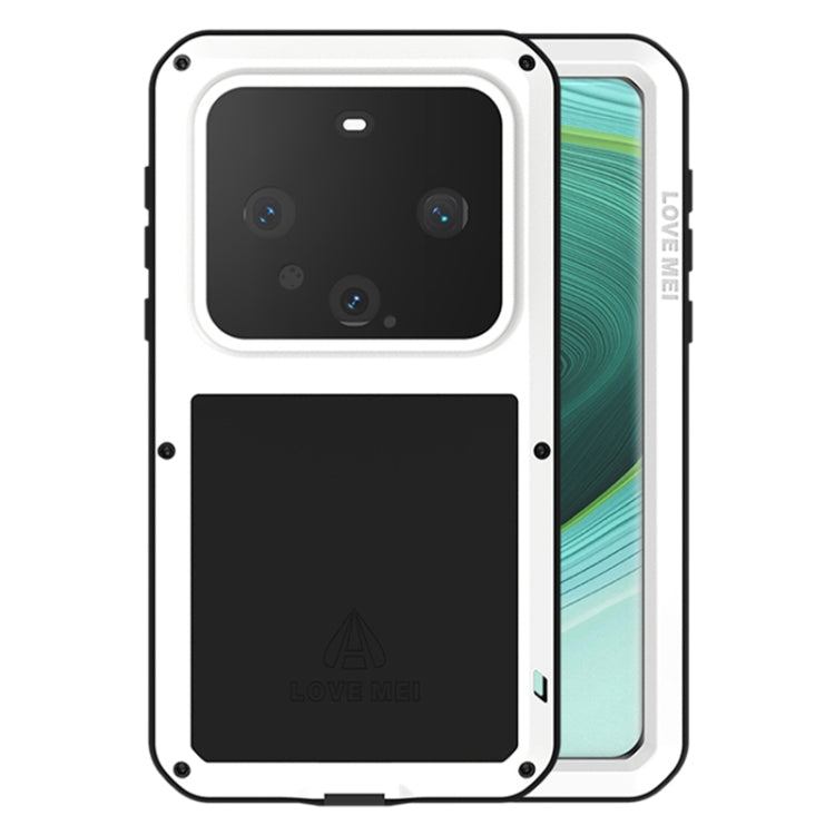 For Huawei Mate 60 Pro / 60 Pro+ LOVE MEI Metal Shockproof Life Waterproof Dustproof Phone Case(White) - Huawei Cases by LOVE MEI | Online Shopping South Africa | PMC TechLife | Buy Now Pay Later Mobicred