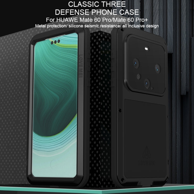 For Huawei Mate 60 Pro / 60 Pro+ LOVE MEI Metal Shockproof Life Waterproof Dustproof Phone Case(Army Green) - free shipping - PMC TechLife - Order now!