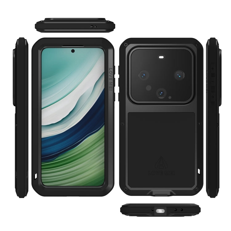 For Huawei Mate 60 LOVE MEI Metal Shockproof Life Waterproof Dustproof Phone Case(Black) - free shipping - PMC TechLife - Order now!