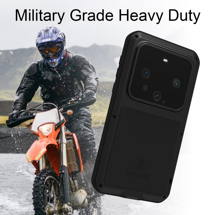 For Huawei Mate 60 LOVE MEI Metal Shockproof Life Waterproof Dustproof Phone Case(White) - Huawei Cases by LOVE MEI | Online Shopping South Africa | PMC TechLife | Buy Now Pay Later Mobicred