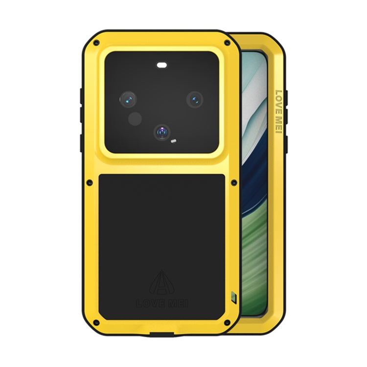 For Huawei Mate 60 LOVE MEI Metal Shockproof Life Waterproof Dustproof Phone Case(Yellow) - free shipping - PMC TechLife - Order now!