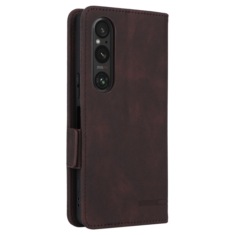For Sony Xperia 1 VI 2024 Magnetic Clasp Leather Phone Case(Brown) - Sony Cases by PMC Jewellery | Online Shopping South Africa | PMC Jewellery | Buy Now Pay Later Mobicred
