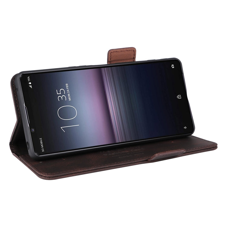 For Sony Xperia 1 VI 2024 Magnetic Clasp Leather Phone Case(Brown) - Sony Cases by PMC Jewellery | Online Shopping South Africa | PMC Jewellery | Buy Now Pay Later Mobicred