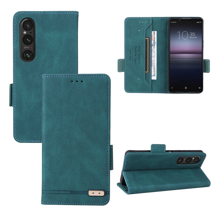 For Sony Xperia 1 VI 2024 Magnetic Clasp Leather Phone Case(Green) - Sony Cases by PMC Jewellery | Online Shopping South Africa | PMC Jewellery | Buy Now Pay Later Mobicred