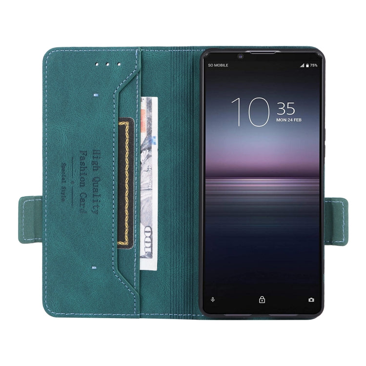 For Sony Xperia 1 VI 2024 Magnetic Clasp Leather Phone Case(Green) - Sony Cases by PMC Jewellery | Online Shopping South Africa | PMC Jewellery | Buy Now Pay Later Mobicred