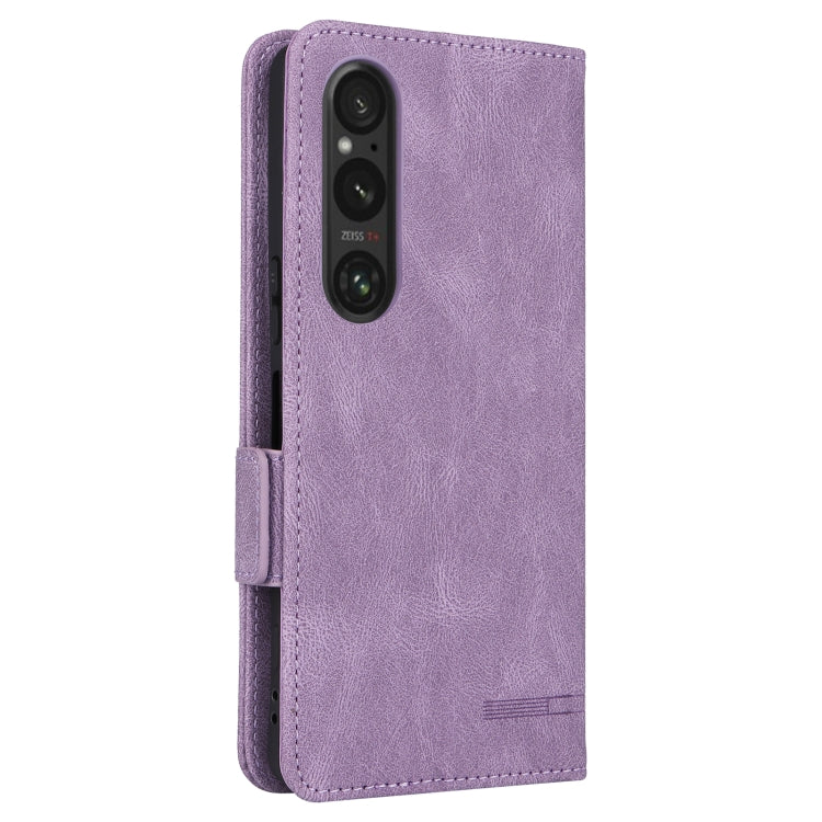 For Sony Xperia 1 VI 2024 Magnetic Clasp Leather Phone Case(Purple) - Sony Cases by PMC Jewellery | Online Shopping South Africa | PMC Jewellery | Buy Now Pay Later Mobicred