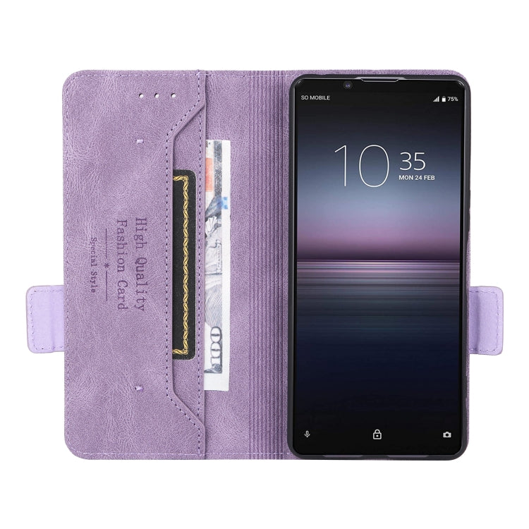 For Sony Xperia 1 VI 2024 Magnetic Clasp Leather Phone Case(Purple) - Sony Cases by PMC Jewellery | Online Shopping South Africa | PMC Jewellery | Buy Now Pay Later Mobicred