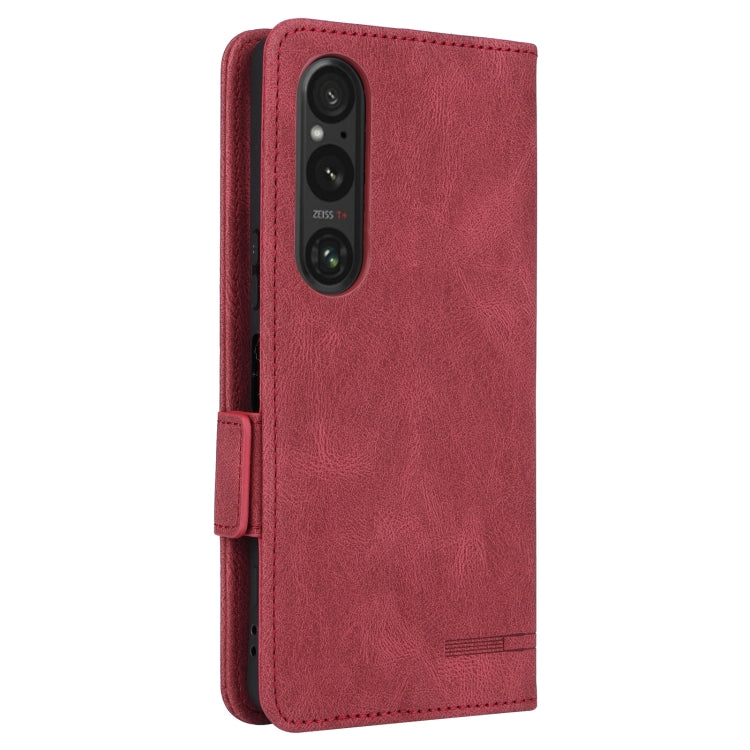 For Sony Xperia 1 VI 2024 Magnetic Clasp Leather Phone Case(Red) - Sony Cases by PMC Jewellery | Online Shopping South Africa | PMC Jewellery | Buy Now Pay Later Mobicred