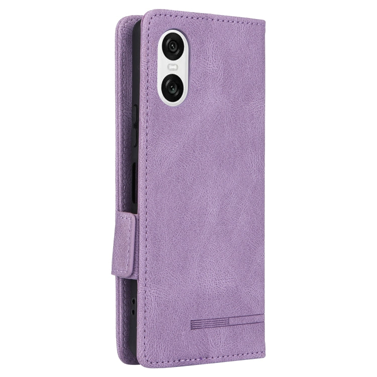 For Sony Xperia 10 VI 2024 Magnetic Clasp Leather Phone Case(Purple) - Sony Cases by PMC Jewellery | Online Shopping South Africa | PMC Jewellery | Buy Now Pay Later Mobicred
