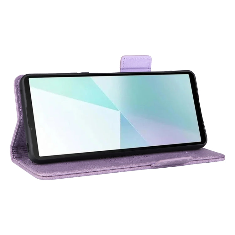 For Sony Xperia 10 VI 2024 Magnetic Clasp Leather Phone Case(Purple) - Sony Cases by PMC Jewellery | Online Shopping South Africa | PMC Jewellery | Buy Now Pay Later Mobicred