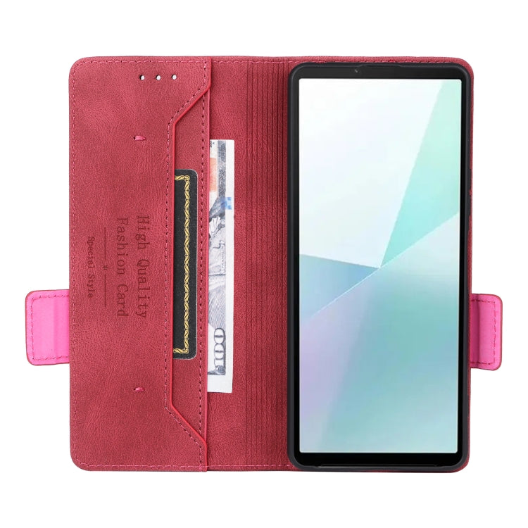 For Sony Xperia 10 VI 2024 Magnetic Clasp Leather Phone Case(Red) - Sony Cases by PMC Jewellery | Online Shopping South Africa | PMC Jewellery | Buy Now Pay Later Mobicred