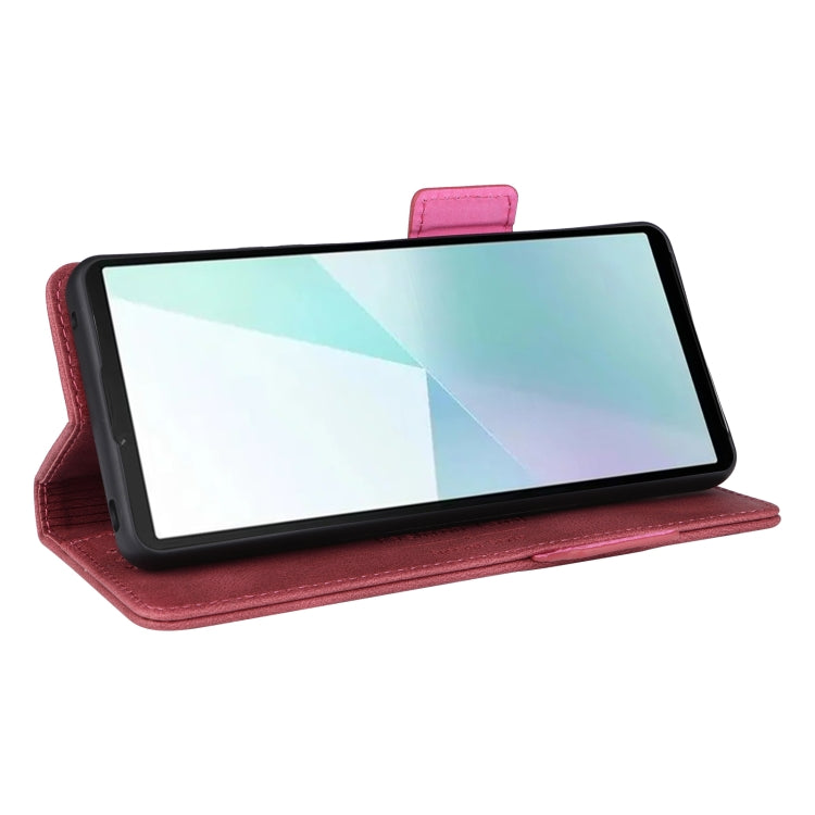 For Sony Xperia 10 VI 2024 Magnetic Clasp Leather Phone Case(Red) - Sony Cases by PMC Jewellery | Online Shopping South Africa | PMC Jewellery | Buy Now Pay Later Mobicred