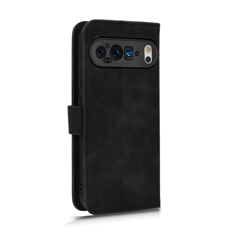 For Google Pixel 9 Pro Skin Feel Magnetic Flip Leather Phone Case(Black) - Google Cases by PMC TechLife | Online Shopping South Africa | PMC TechLife | Buy Now Pay Later Mobicred