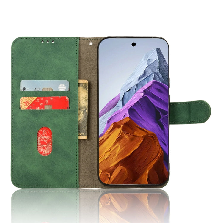 For Google Pixel 9 Pro Skin Feel Magnetic Flip Leather Phone Case(Green) - Google Cases by PMC TechLife | Online Shopping South Africa | PMC TechLife | Buy Now Pay Later Mobicred
