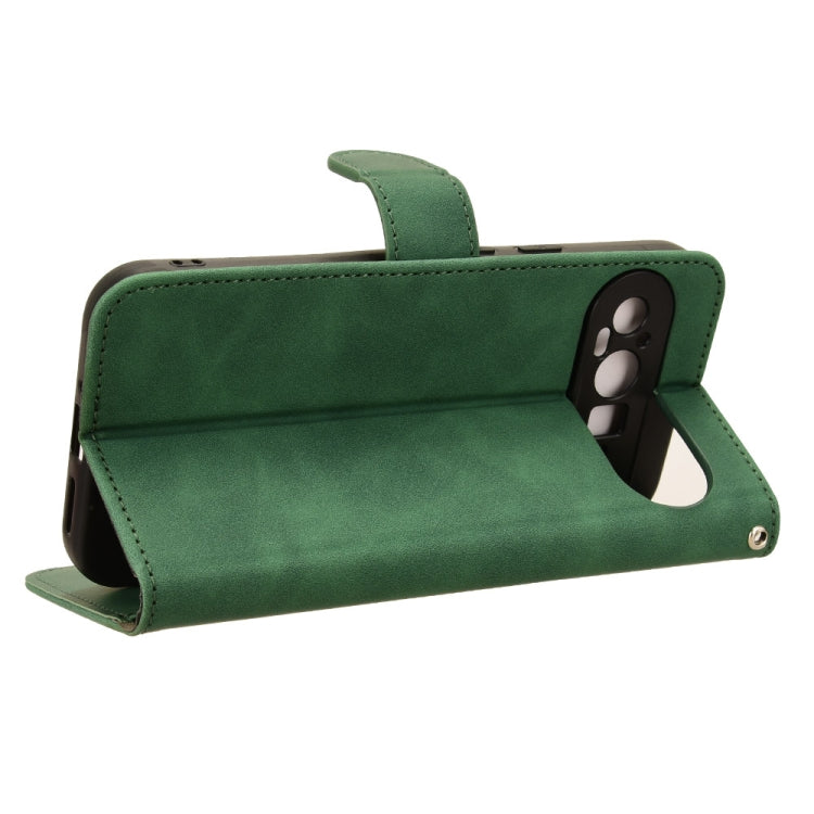 For Google Pixel 9 Pro Skin Feel Magnetic Flip Leather Phone Case(Green) - Google Cases by PMC TechLife | Online Shopping South Africa | PMC TechLife | Buy Now Pay Later Mobicred