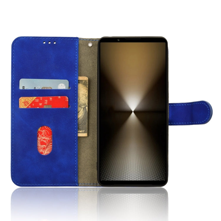 For Sony Xperia 1 VI 2024 Skin Feel Magnetic Flip Leather Phone Case(Blue) - Sony Cases by PMC Jewellery | Online Shopping South Africa | PMC Jewellery | Buy Now Pay Later Mobicred