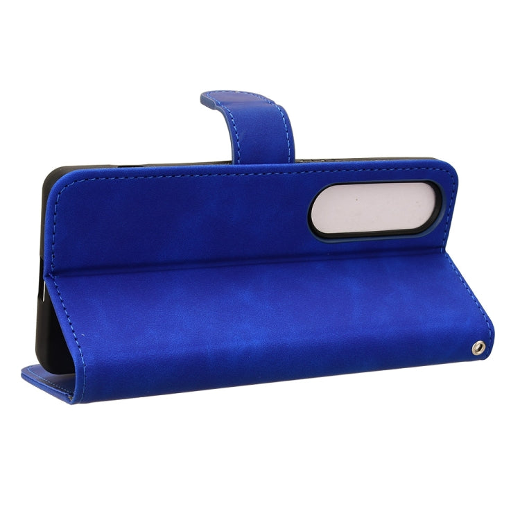 For Sony Xperia 1 VI 2024 Skin Feel Magnetic Flip Leather Phone Case(Blue) - Sony Cases by PMC Jewellery | Online Shopping South Africa | PMC Jewellery | Buy Now Pay Later Mobicred