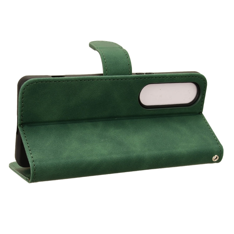 For Sony Xperia 1 VI 2024 Skin Feel Magnetic Flip Leather Phone Case(Green) - Sony Cases by PMC Jewellery | Online Shopping South Africa | PMC Jewellery | Buy Now Pay Later Mobicred
