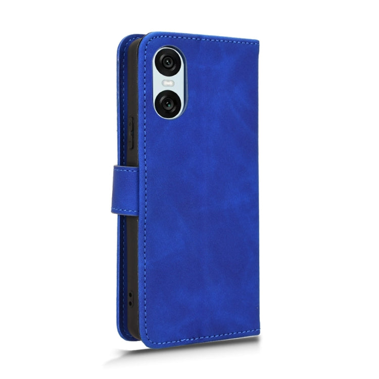 For Sony Xperia 10 VI 2024 Skin Feel Magnetic Flip Leather Phone Case(Blue) - Sony Cases by PMC Jewellery | Online Shopping South Africa | PMC Jewellery | Buy Now Pay Later Mobicred