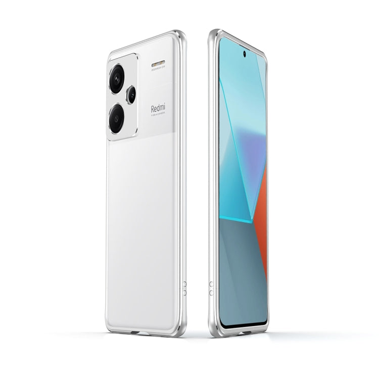 For Xiaomi Redmi Note 13 Pro+ Aurora Series Lens Protector + Metal Frame Phone Case(Silver) - Note 13 Pro+ Cases by PMC TechLife | Online Shopping South Africa | PMC TechLife | Buy Now Pay Later Mobicred