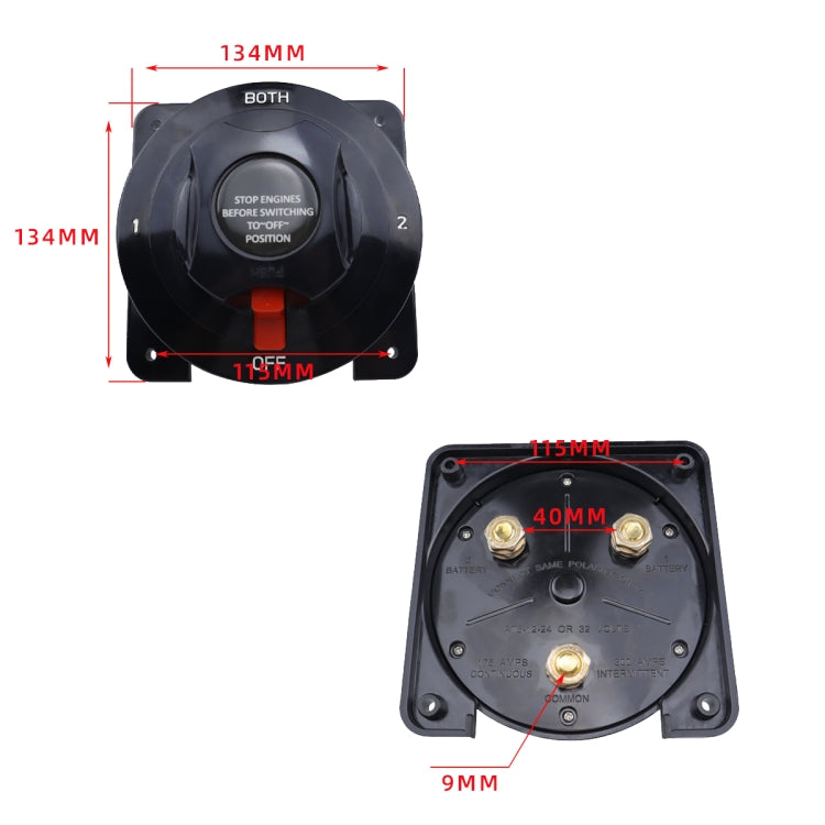 300A RV Yacht Power Off Switch 4 Speed Marine Power Protection Switch(Black) - Car Switches by PMC TechLife | Online Shopping South Africa | PMC TechLife | Buy Now Pay Later Mobicred