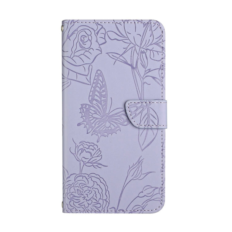 For Google Pixel 9 Pro Skin Feel Butterfly Embossed Flip Leather Phone Case(Purple) - Google Cases by PMC TechLife | Online Shopping South Africa | PMC TechLife | Buy Now Pay Later Mobicred