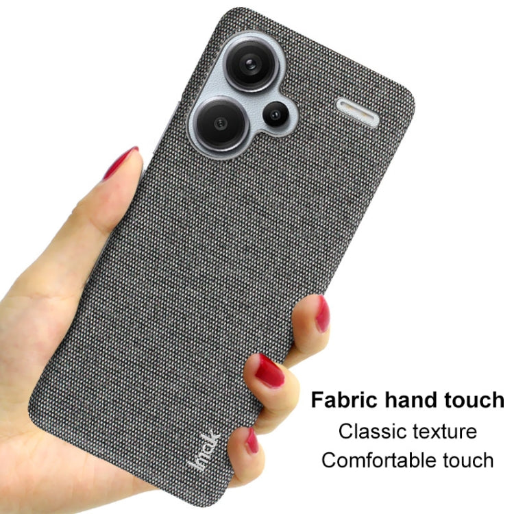 For Xiaomi Redmi Note 13 Pro+ 5G imak Ruiyi Series Cloth Texture PU + PC Phone Case(Black) - Note 13 Pro+ Cases by imak | Online Shopping South Africa | PMC TechLife