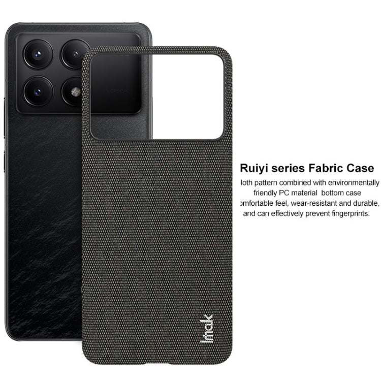For Xiaomi Redmi K70 5G/K70 Pro 5G imak Ruiyi Series Cloth Texture PU + PC Phone Case(Black) - Xiaomi Cases by imak | Online Shopping South Africa | PMC Jewellery | Buy Now Pay Later Mobicred