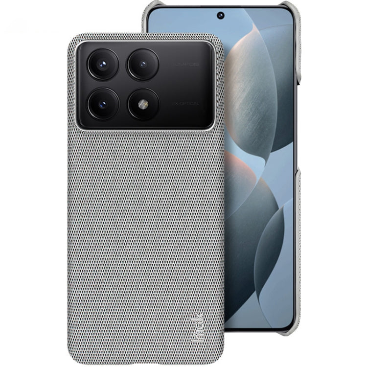 For Xiaomi Redmi K70 5G/K70 Pro 5G imak Ruiyi Series Cloth Texture PU + PC Phone Case(Light Grey) - Xiaomi Cases by imak | Online Shopping South Africa | PMC Jewellery | Buy Now Pay Later Mobicred
