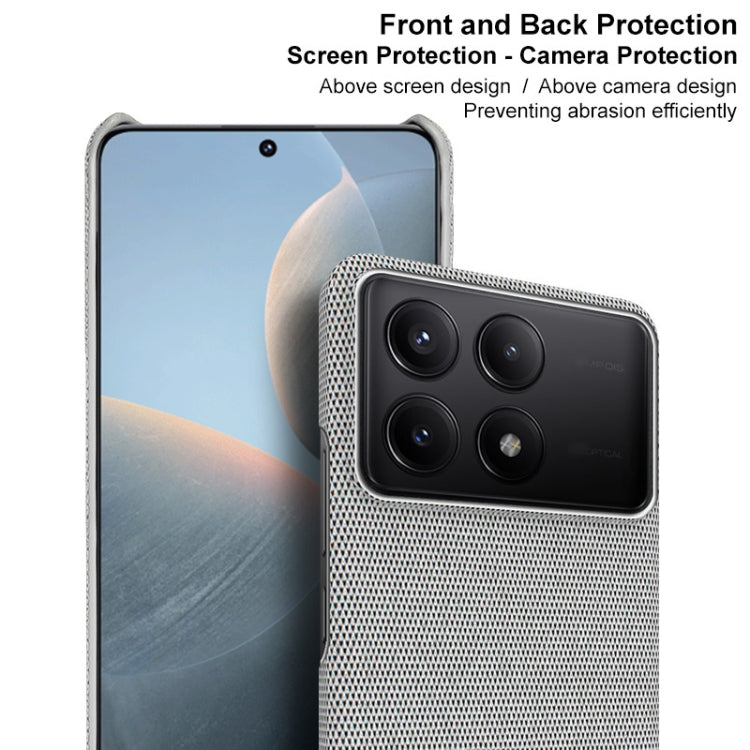 For Xiaomi Redmi K70 5G/K70 Pro 5G imak Ruiyi Series Cloth Texture PU + PC Phone Case(Light Grey) - Xiaomi Cases by imak | Online Shopping South Africa | PMC Jewellery | Buy Now Pay Later Mobicred