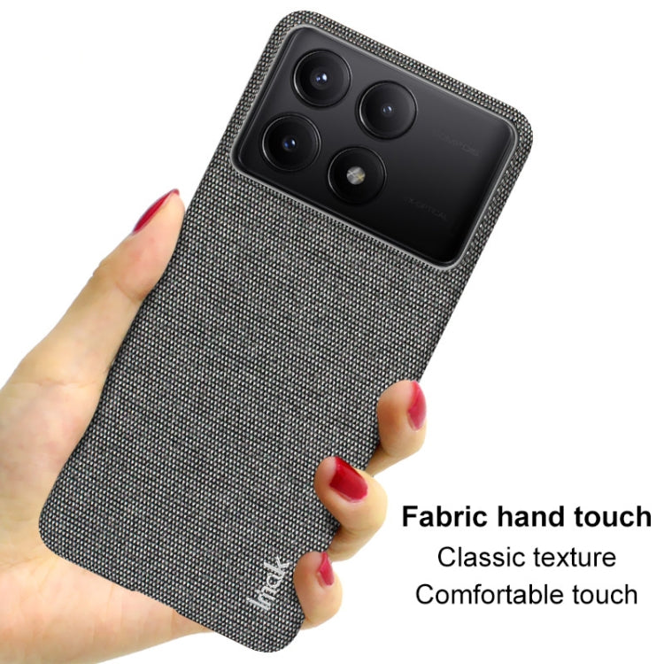 For Xiaomi Redmi K70 5G/K70 Pro 5G imak Ruiyi Series Cloth Texture PU + PC Phone Case(Light Grey) - Xiaomi Cases by imak | Online Shopping South Africa | PMC Jewellery | Buy Now Pay Later Mobicred