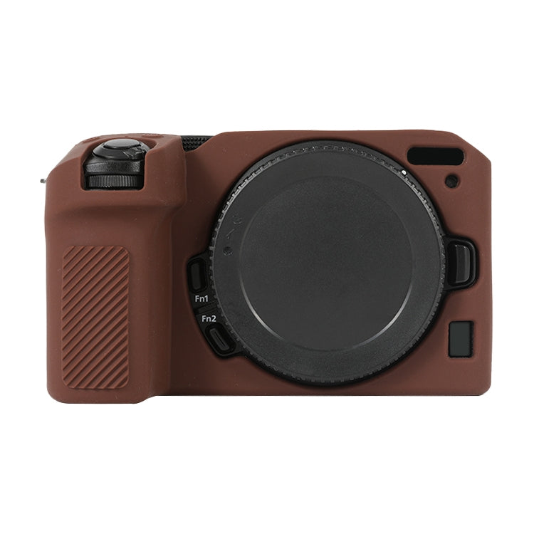 For Nikon Z 30 Soft Silicone Protective Case with Lens Cover(Coffee) - Protective Case by PMC TechLife | Online Shopping South Africa | PMC TechLife | Buy Now Pay Later Mobicred