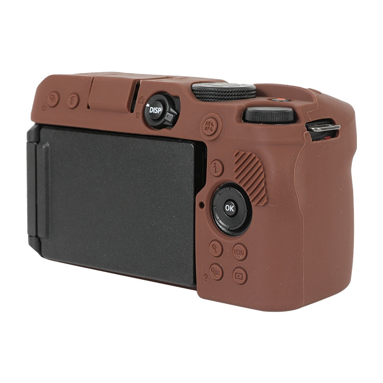 For Nikon Z 30 Soft Silicone Protective Case with Lens Cover(Coffee) - Protective Case by PMC TechLife | Online Shopping South Africa | PMC TechLife | Buy Now Pay Later Mobicred