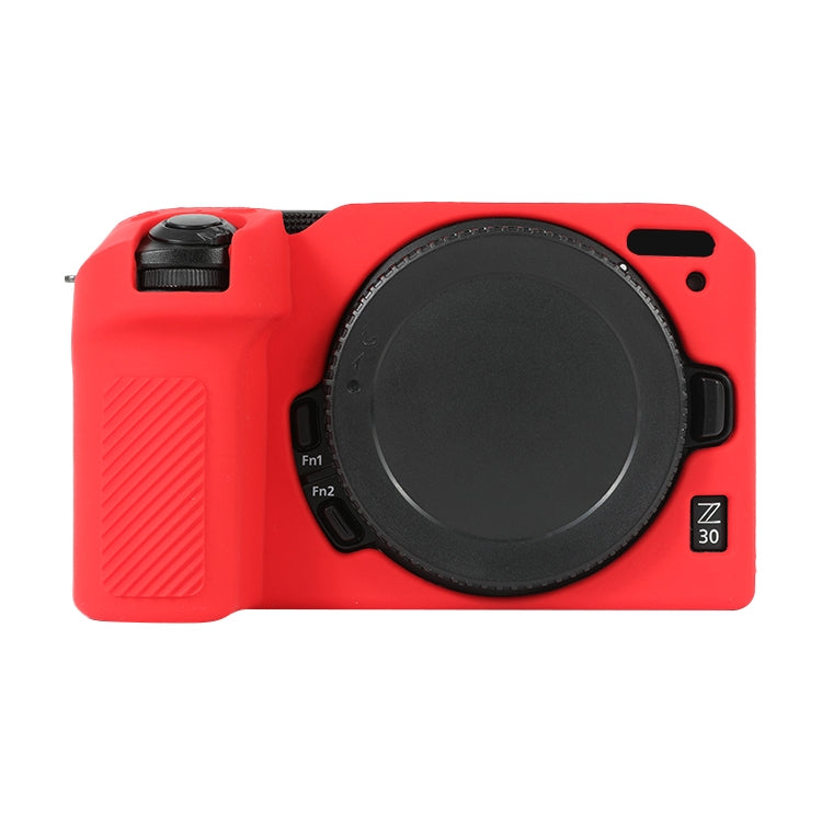 For Nikon Z 30 Soft Silicone Protective Case with Lens Cover(Red) - Protective Case by PMC TechLife | Online Shopping South Africa | PMC TechLife | Buy Now Pay Later Mobicred