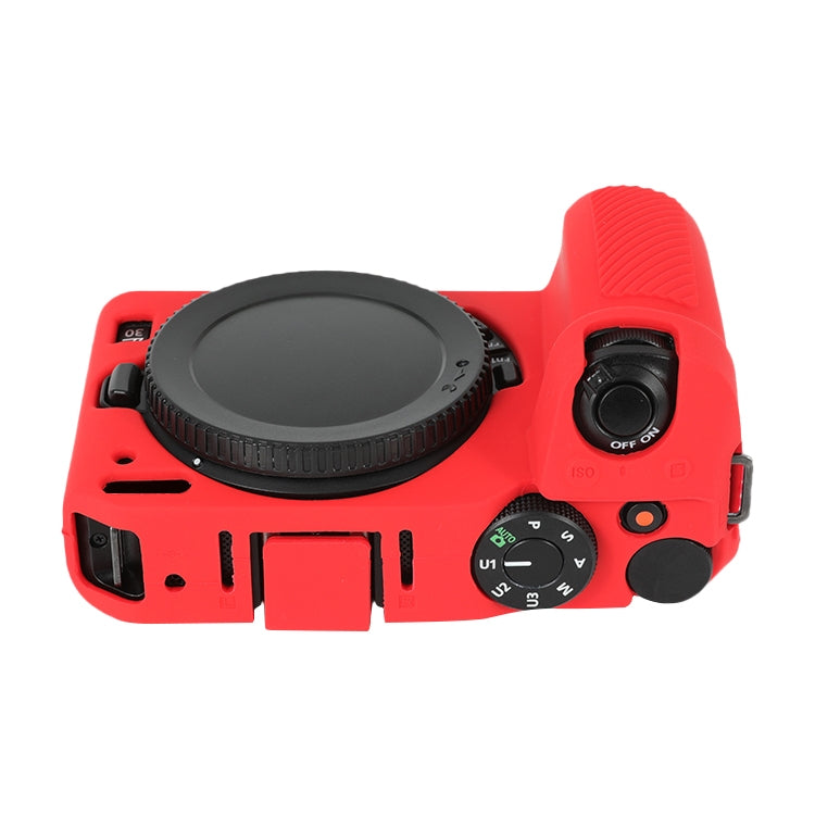 For Nikon Z 30 Soft Silicone Protective Case with Lens Cover(Red) - Protective Case by PMC TechLife | Online Shopping South Africa | PMC TechLife | Buy Now Pay Later Mobicred