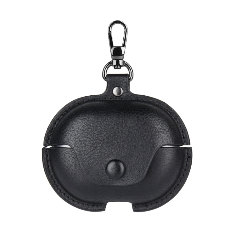 For Huawei FreeClip Business Leather Earphone Protective Case with Hook(Black) - Huawei Earphone Case by PMC TechLife | Online Shopping South Africa | PMC TechLife | Buy Now Pay Later Mobicred