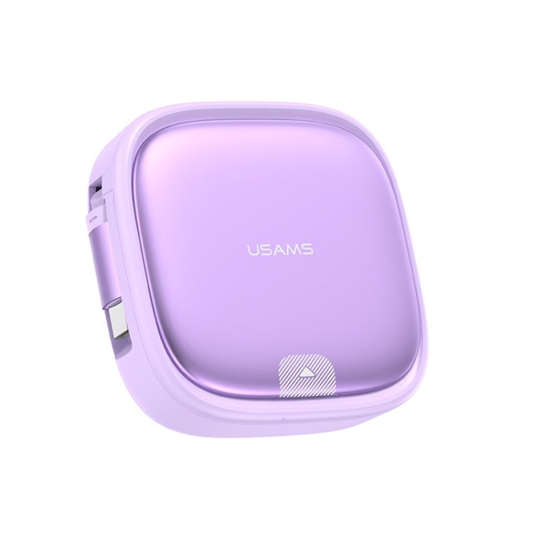 USAMS US-SJ650 U87 60W USB To Type-C To Type-C 8 Pin + Micro USB Multifunctional Telescopic Storage Box Data Cable, Length: 1m(Purple) - free shipping - PMC Jewellery - Order now!